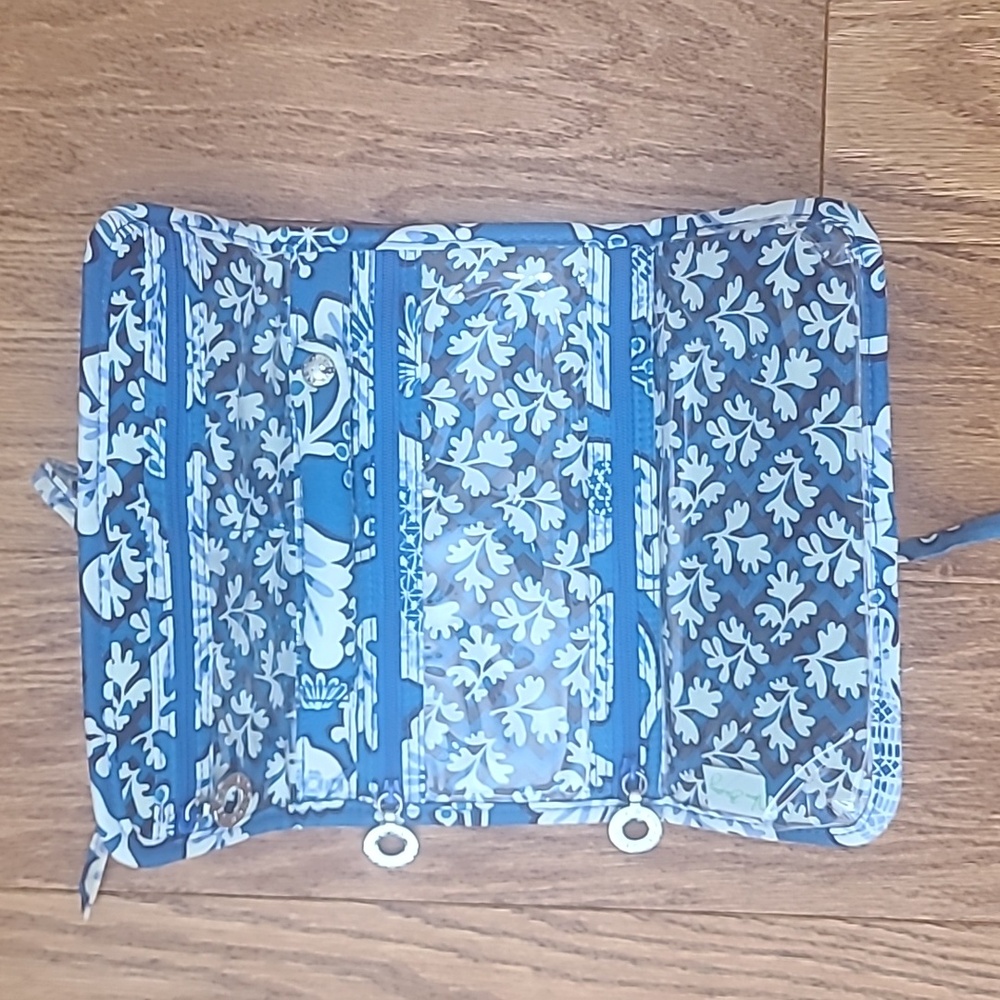 NWOT Vera Bradley Blue Lagoon jewelry roll - Picture 3 of 6